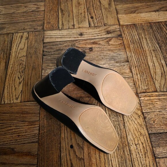 Nine West animal embossed Begonia Block Heel Square Toe Dress Pumps Sz 7 - Picture 8 of 8